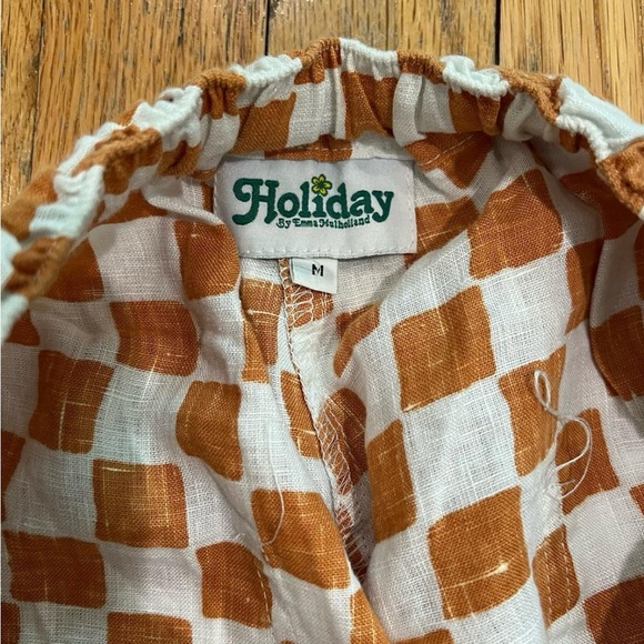 holiday the label camel/cream check pyjama pants set - Picture 8 of 9